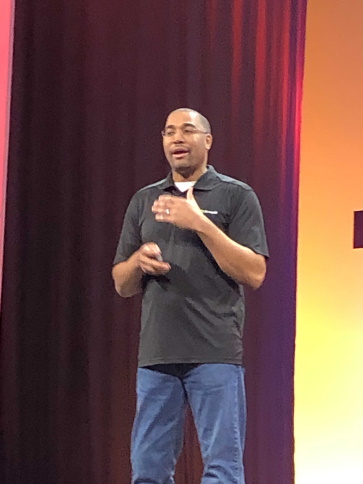 Donovan Brown speaking at Microsoft Ignite 2019