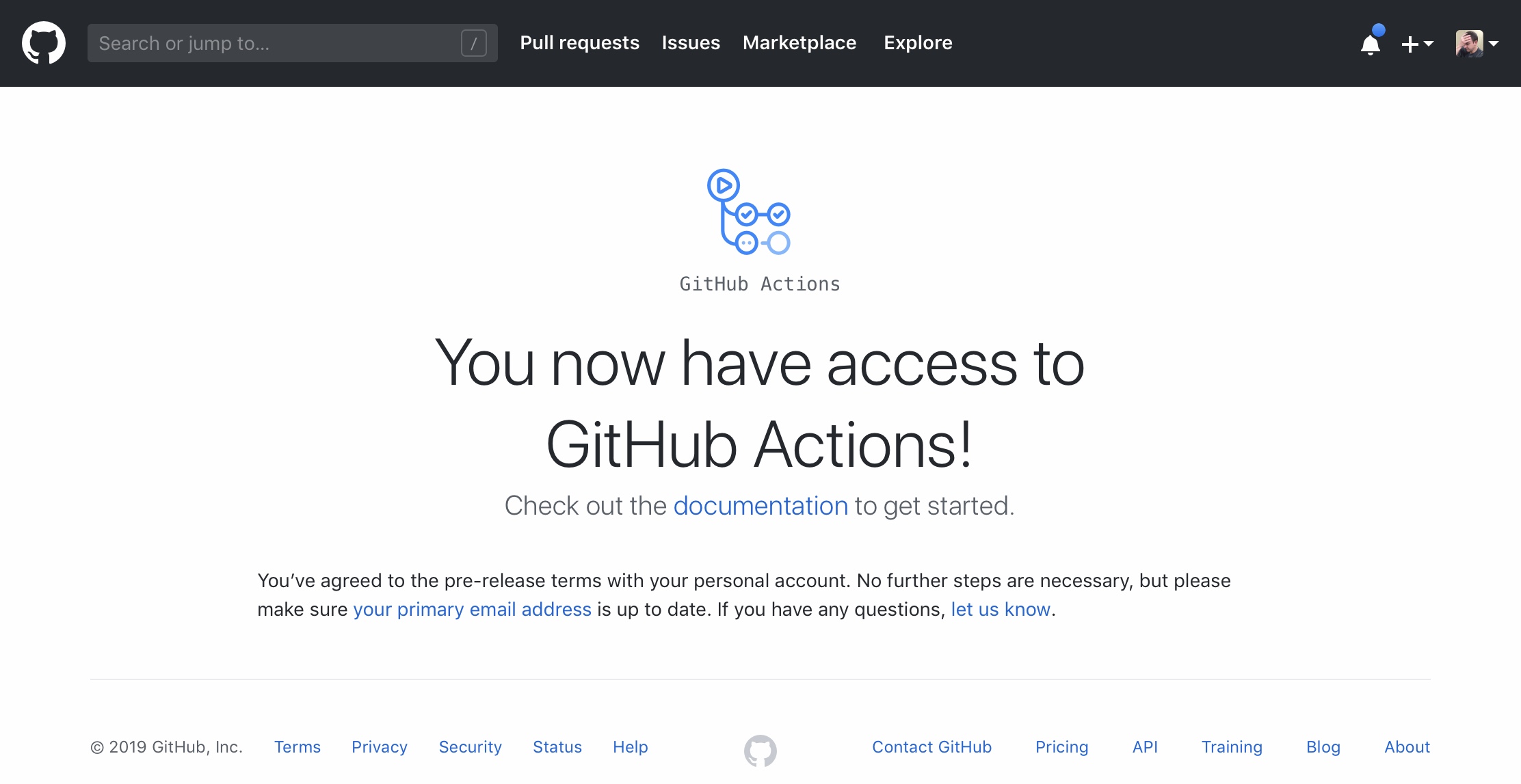 GitHub Actions Activated